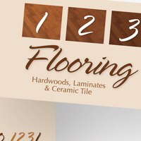 Business card for 123 Flooring