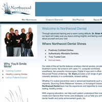 Website homepage thumbnail for Northwood Cosmetic Dental Group